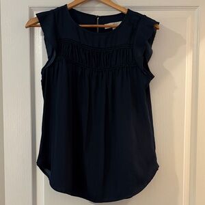 Navy Sleeveless Women's Top